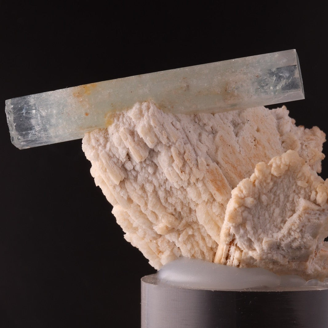 Aquamarine on Feldspar