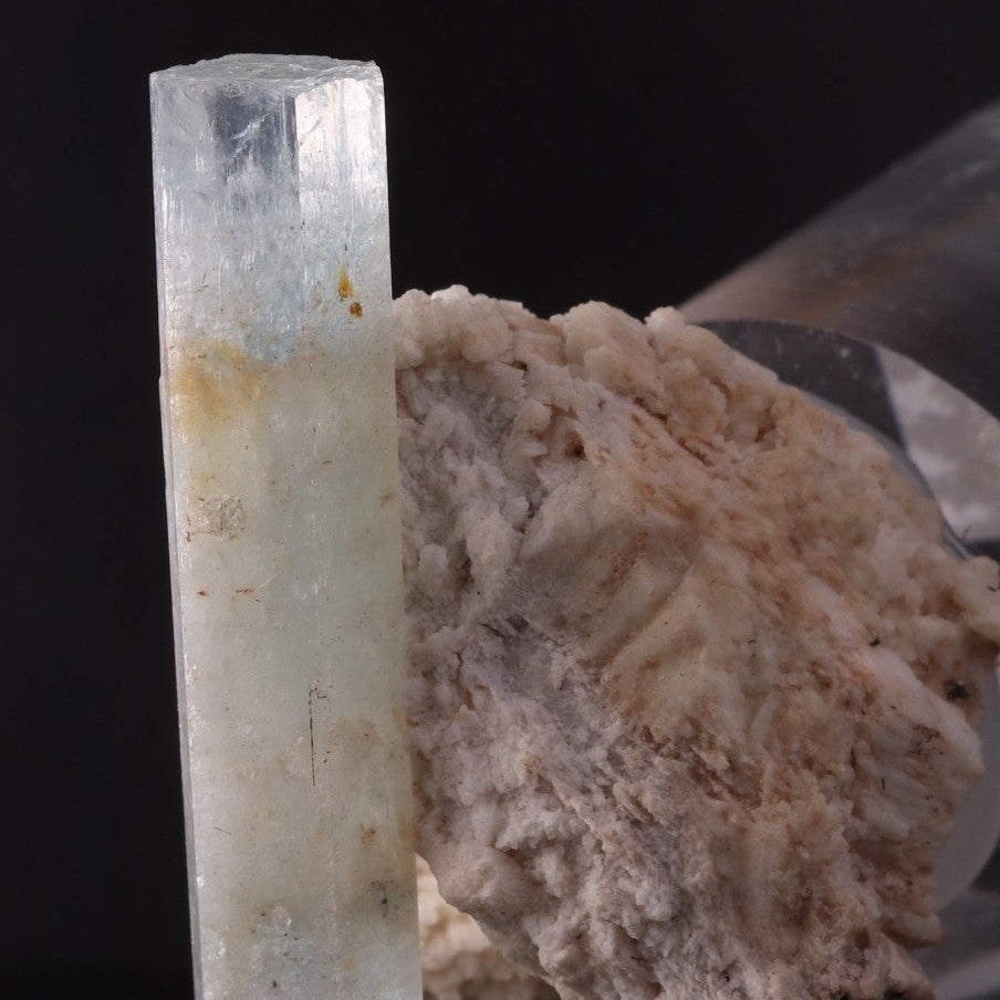 Aquamarine on Feldspar