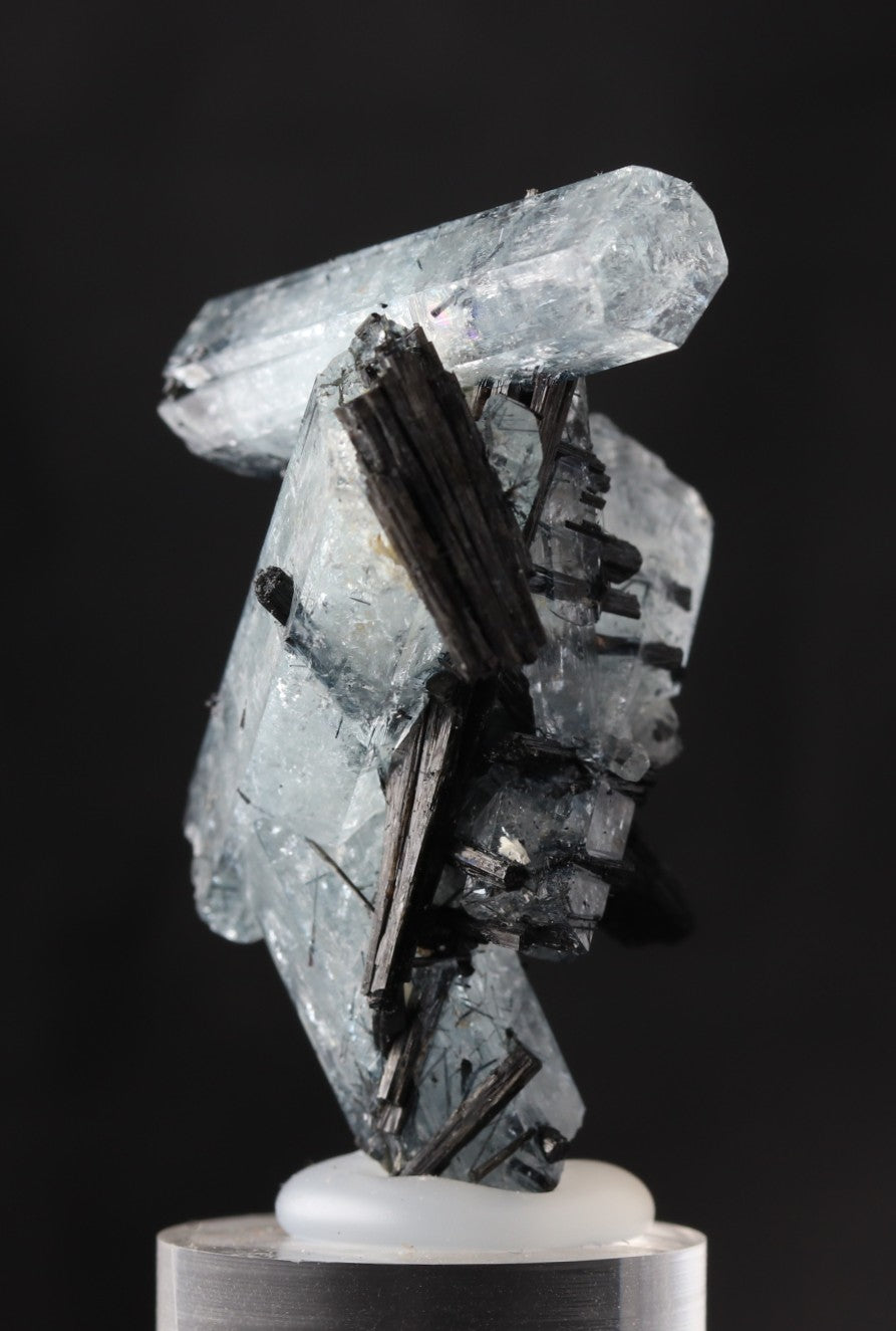 Aquamarine with Schorl