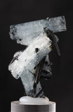 Aquamarine with Schorl