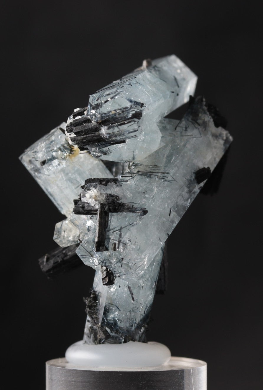 Aquamarine with Schorl