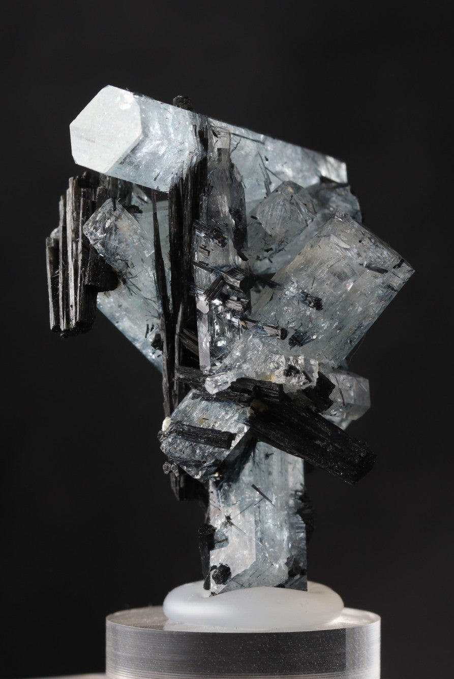 Aquamarine with Schorl
