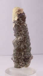 Back view of light green and purple Fluorite with Hyalite.