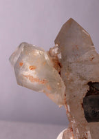 Quartz Cluster with Pyrite included Calcite
