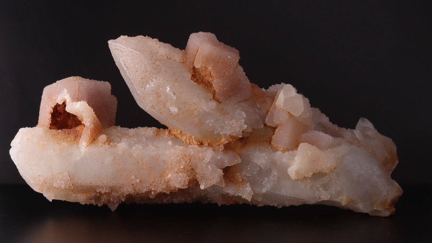 Quartz after Calcite on Quartz