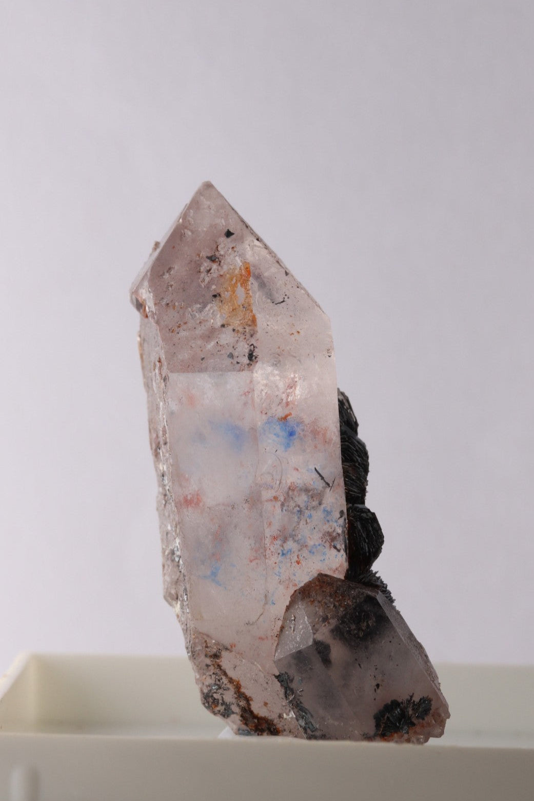 Shattuckite included Quartz with Hematite