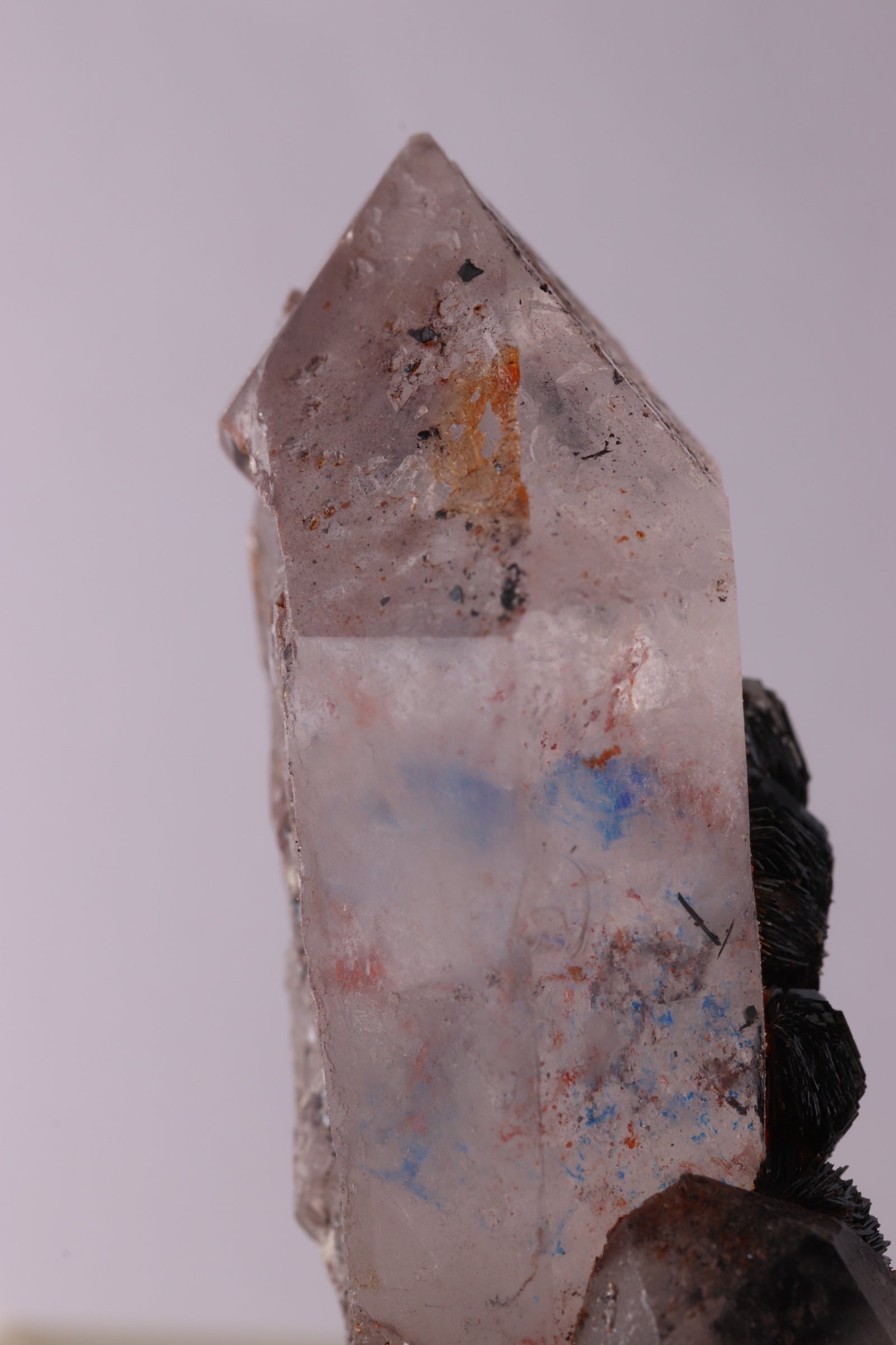 Shattuckite included Quartz with Hematite