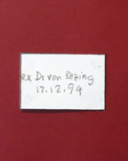 Back of label for Hausmannite with Andradite from N'Chwaning II, Kalahari Manganese Fields, South Africa