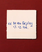 Back of label for Mangano Vesuvianite specimen from N'Chwaning II, Kalahari Manganese Fields, South Africa