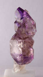 Amethyst Sceptres on Quartz Point from Chibuku Mine, 40 mm tall