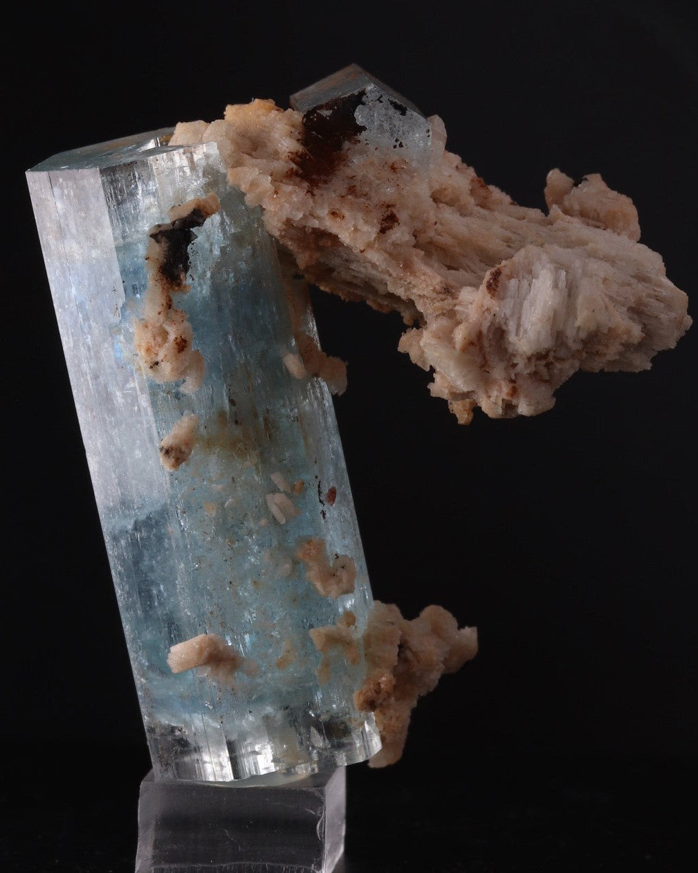 Aquamarine with Feldspar
