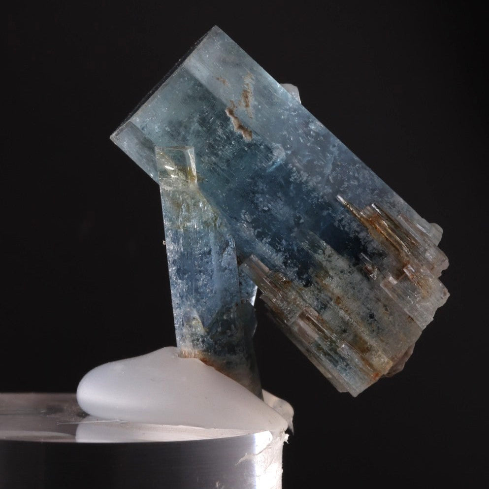 Side view of Aquamarine mineral specimen from Namibia