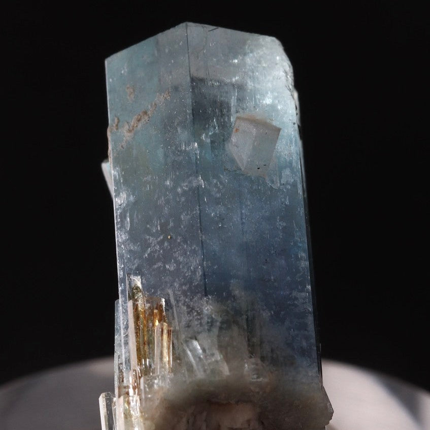 Front view of Aquamarine mineral specimen from Namibia