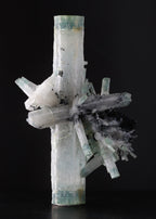 Aquamarine with Schorl