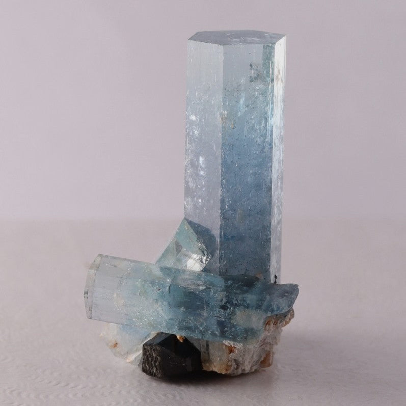 Aquamarine with Schorl