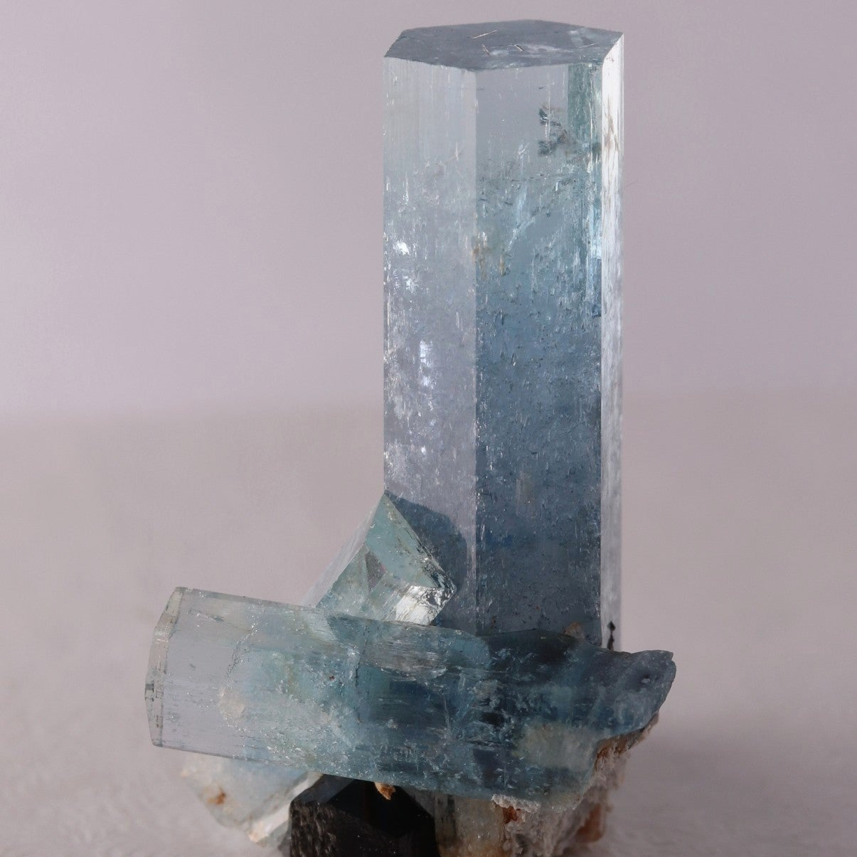Aquamarine with Schorl