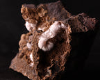 Close-up view of Bultfonteinite with Calcite mineral specimen from N'Chwaning II, Kalahari Manganese Fields, South Africa