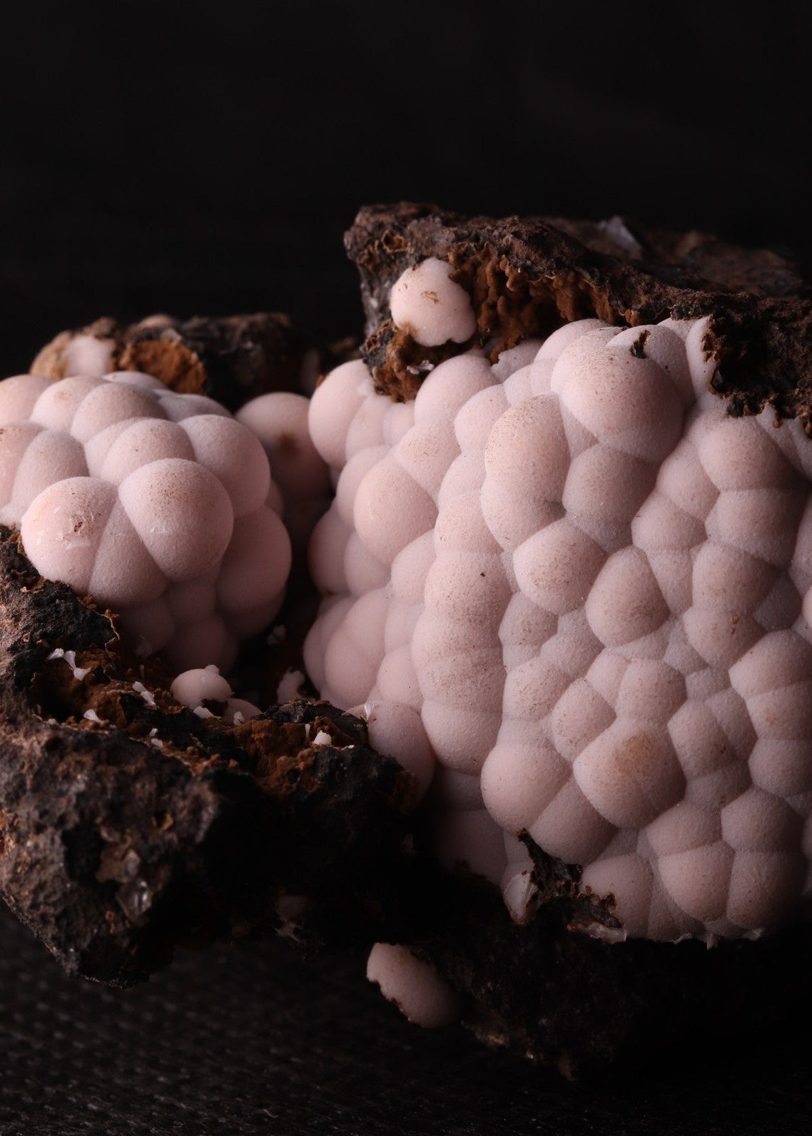 Close-up view of Bultfonteinite mineral specimen from N'Chwaning II, Kalahari Manganese Fields, South Africa