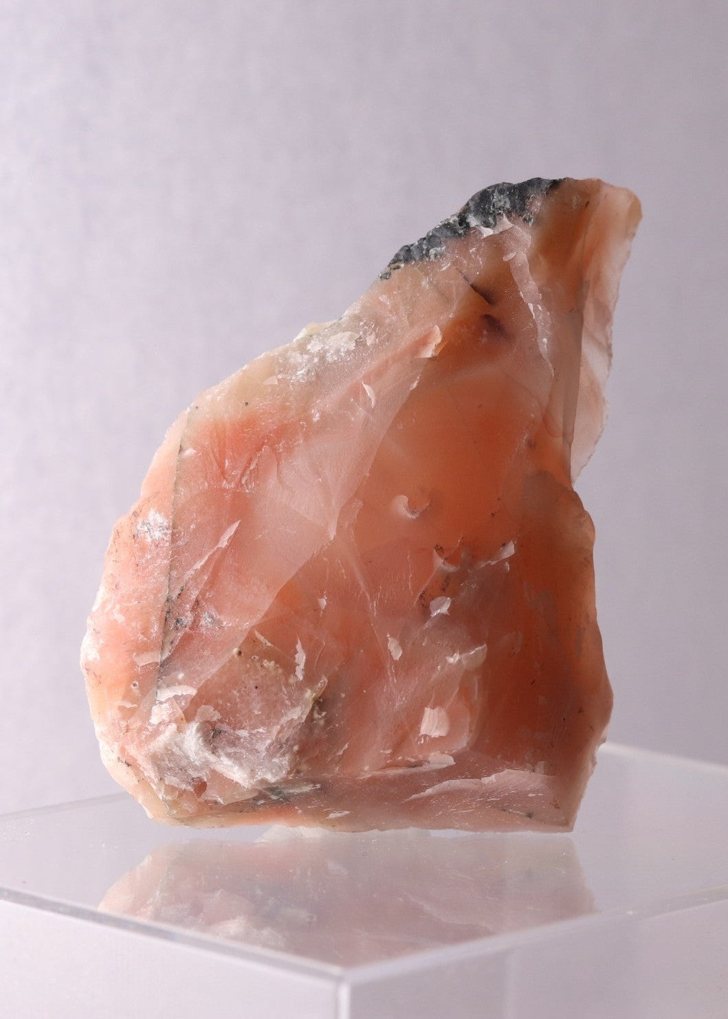 Front view of a rather nice Bustamite mineral specimen from N'Chwaning, Kalahari Manganese Fields, South Africa.