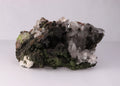 Front view of Calcite with Mottramite mineral specimen from Tsumeb, Oshikoto Region, Namibia