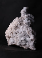 Front view of a fun Celestine with Calcite combination specimen from N'Chwaning III, Kalahari Manganese Fields, South Africa