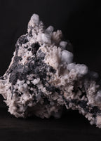 Back view of a fun Celestine with Calcite combination specimen from N'Chwaning III, Kalahari Manganese Fields, South Africa