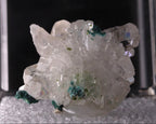 Front view of Cerussite with Malachite mineral specimen from Tsumeb, Oshikoto Region, Namibia