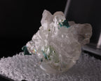 Slight side view of Cerussite with Malachite mineral specimen from Tsumeb, Oshikoto Region, Namibia