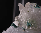 Close-up view of Cerussite with Malachite mineral specimen from Tsumeb, Oshikoto Region, Namibia