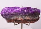 Side view of deep purple Sugilite mineral specimen from Wessels Mine, South Africa