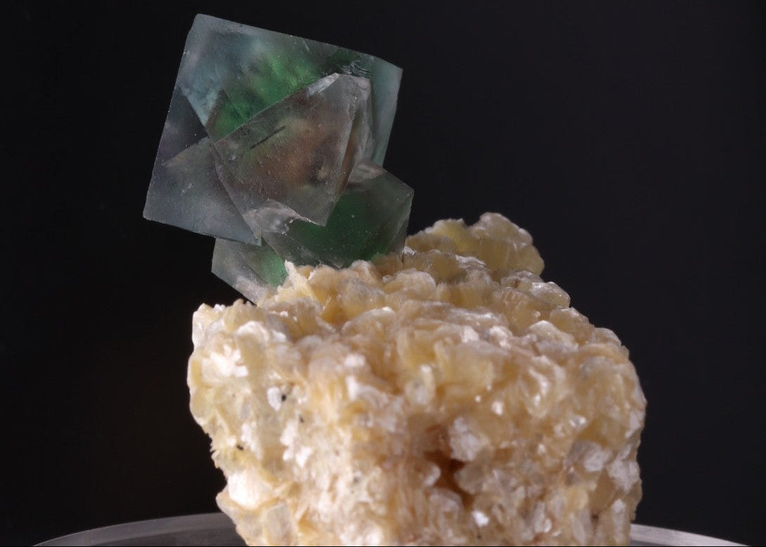 'Alien Eye' Fluorite on Muscovite