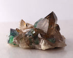 Fluorite on Smokey Quartz
