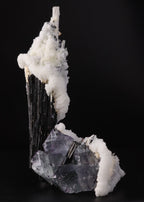 Slight off-front view of stunning Fluorite with Hyalite and Schorl from Erongo, Namibia