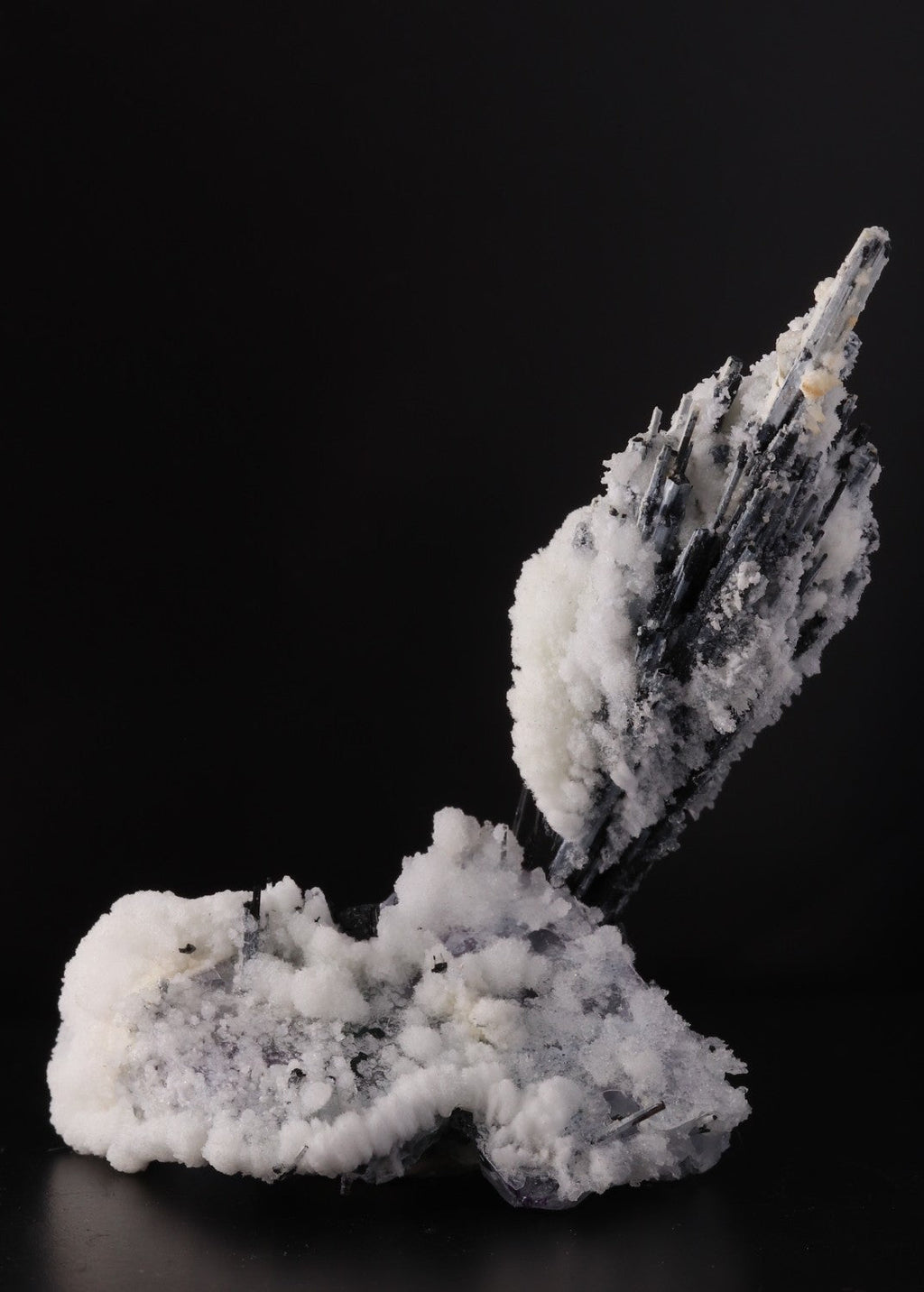 Back view of stunning Fluorite with Hyalite and Schorl from Erongo, Namibia