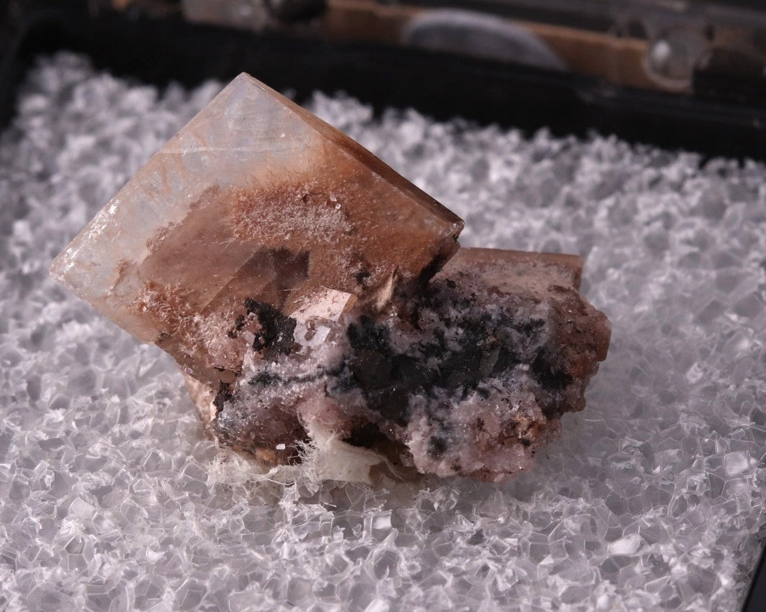 Stunning Gageite in Barite thumbnail from N'Chwaning, South Africa. Ex. Clive Queit. 