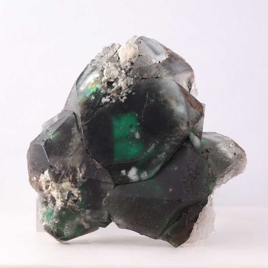 Front view of green 'Alien Eye' Fluorite from the Erongo Region, Namibia