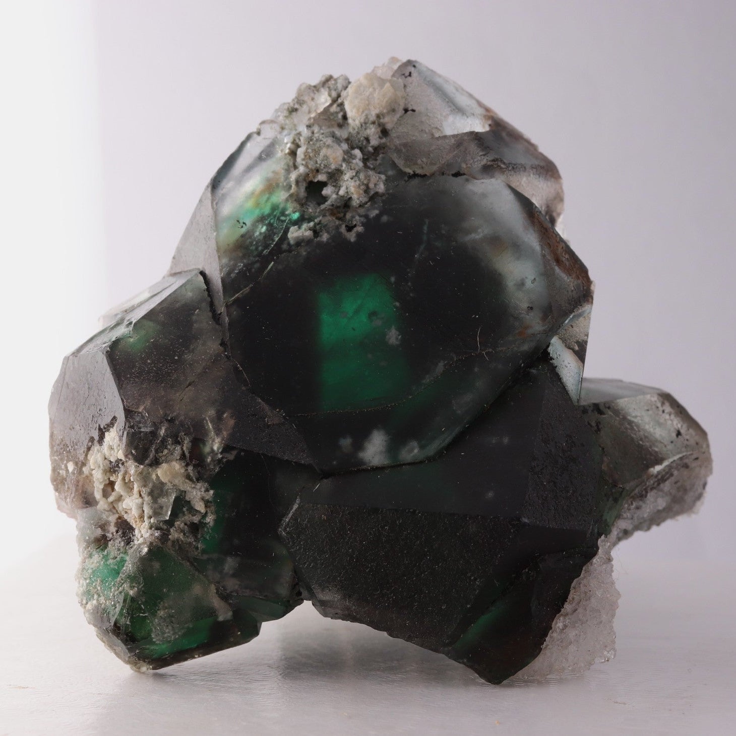 Front view of green 'Alien Eye' Fluorite from the Erongo Region, Namibia