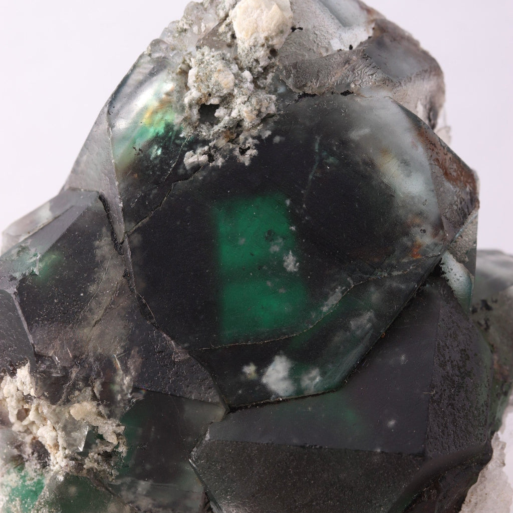 Front view of green 'Alien Eye' Fluorite from the Erongo Region, Namibia