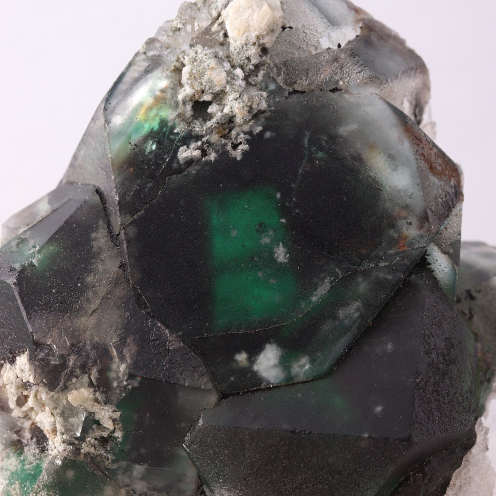 Front view of green 'Alien Eye' Fluorite from the Erongo Region, Namibia