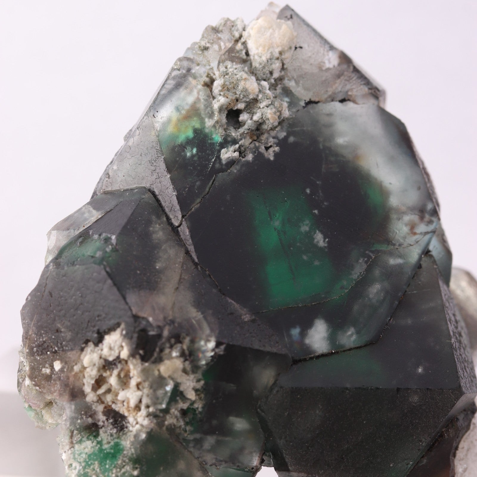 Front view of green 'Alien Eye' Fluorite from the Erongo Region, Namibia