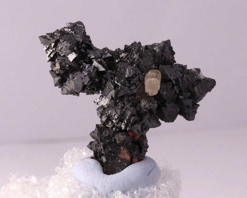 Front view of Hausmannite with Andradite and possibly Bementite from N'Chwaning II, Kalahari Manganese Fields, South Africa
