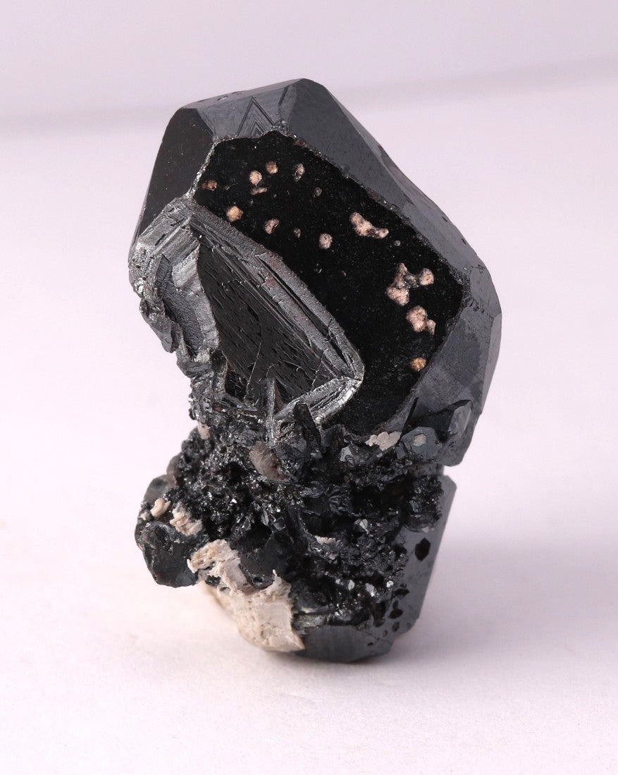 Back view of mirror double-terminated Hematite from N'Chwaning II, Kalahari Manganese Fields, South Africa