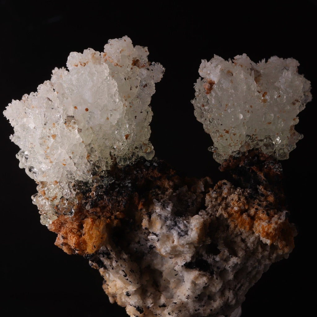 Close-up view of super cute fluorescent Hyalite from Erongo, Namibia