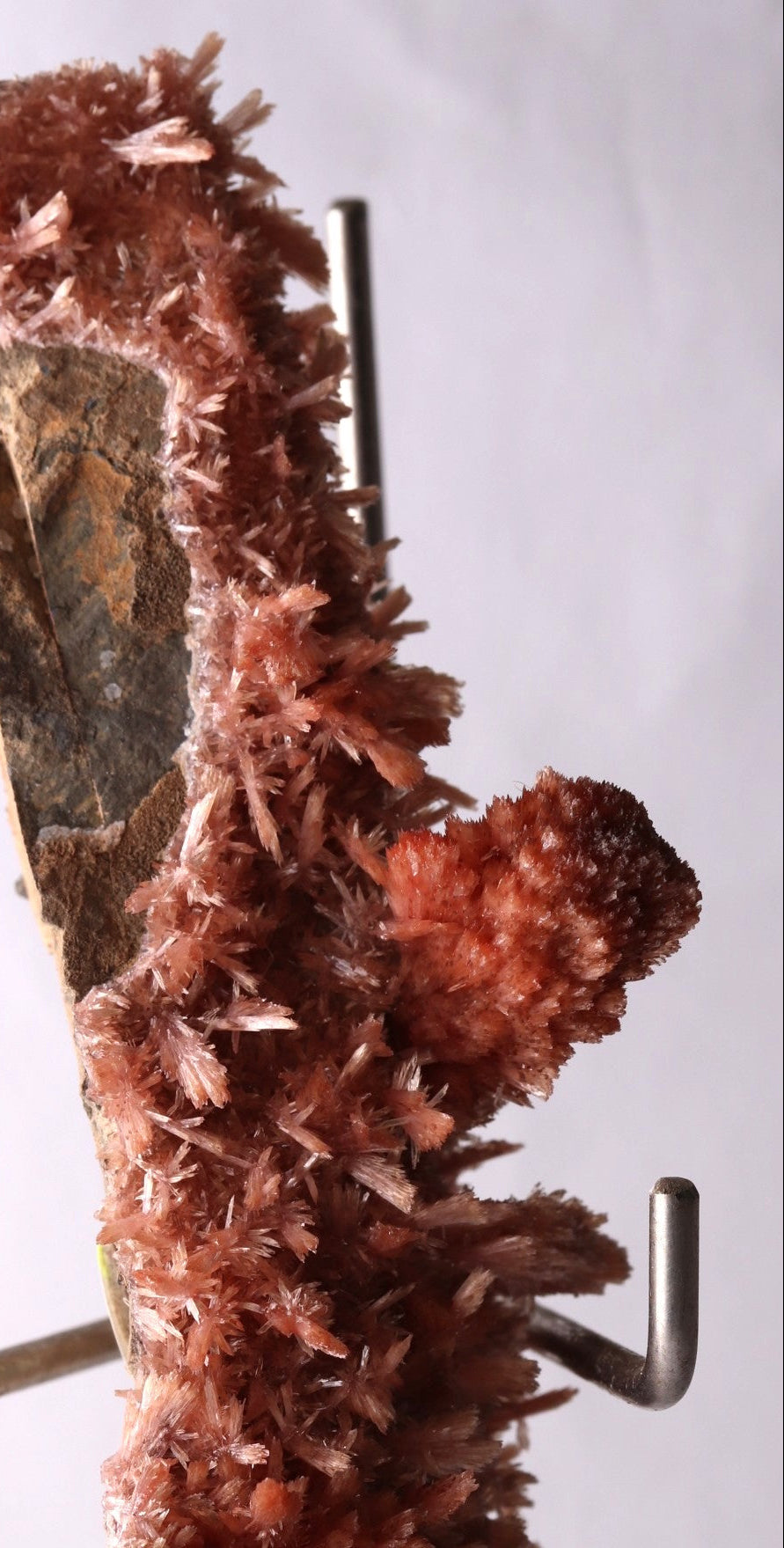 Side view of Inesite mineral specimen from N'Chwaning II, Kalahari Manganese Fields, South Africa