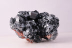 Front view of gorgeous lustrous Hematite with Calcite mineral specimen from N'Chwaning III, Kalahari Manganese Fields, South Africa