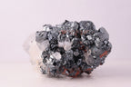 Back view of gorgeous lustrous Hematite with Calcite mineral specimen from N'Chwaning III, Kalahari Manganese Fields, South Africa