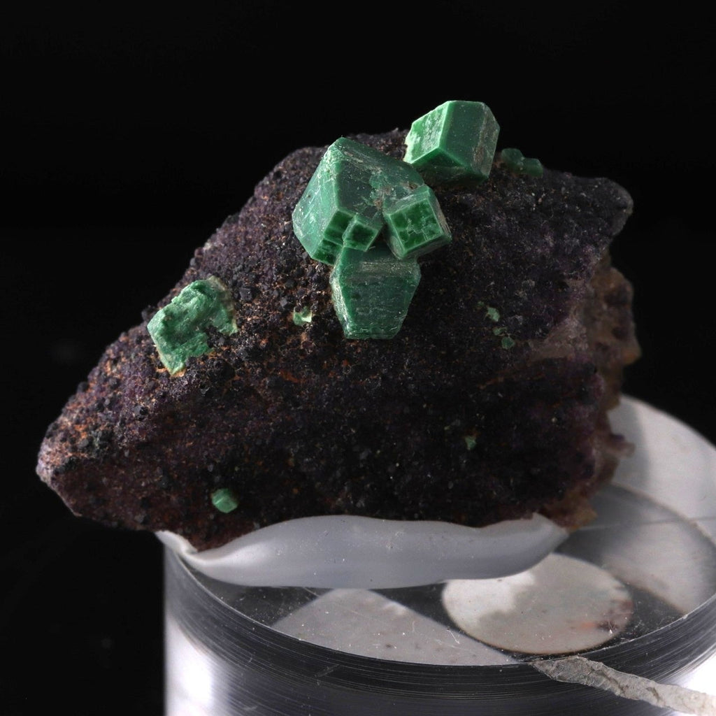 Little green Metazeunerite cubes.