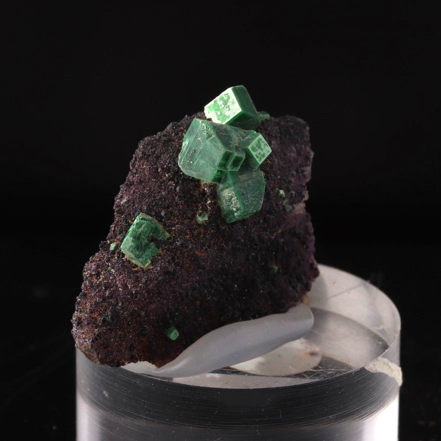 Little green Metazeunerite cubes.