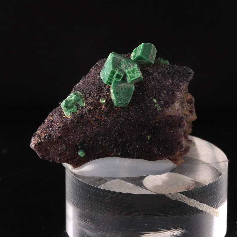 Little green Metazeunerite cubes.