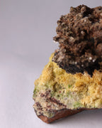 Close-up view of Mimetite mineral specimen from Tsumeb, Oshikoto Region, Namibia.